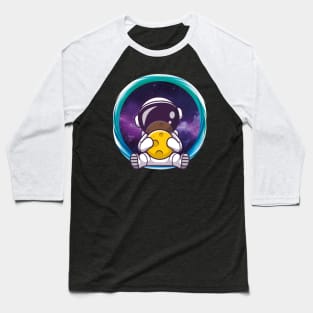 Astronaut Holding the Moon Baseball T-Shirt